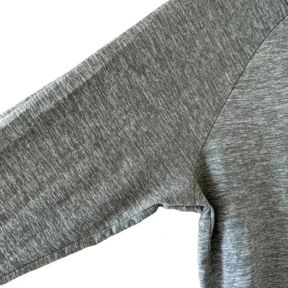 Nike Running Shirt Hooded Long Sleeve Zip Pocket Gray Stretch Top  SZ XS  #1965 - Picture 5 of 13